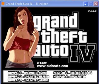 GTA IV + 5 trainer v1.0.3.0